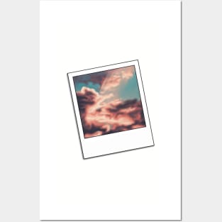 Cloudy - Blush pink clouds bright sun shining angelic Posters and Art